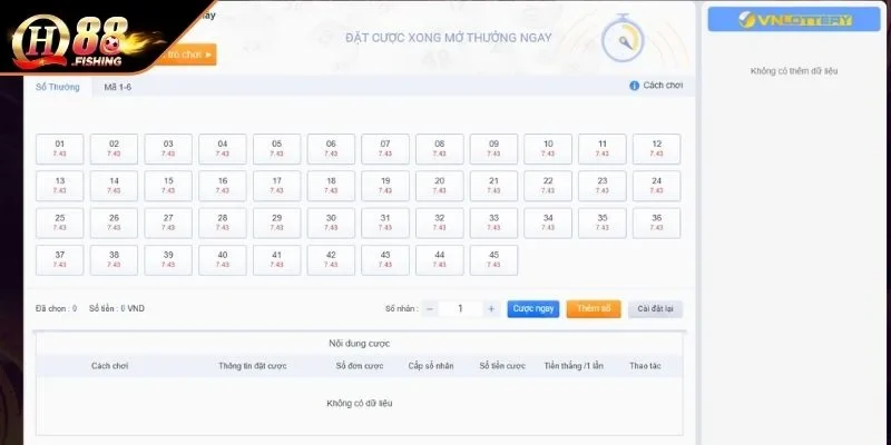 Mega 6/45 trải nghiệm cá cược mới lạ và độc đáo